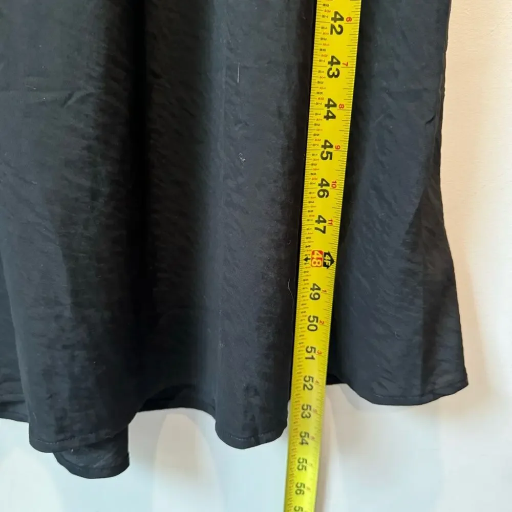 NWT Madewell The Layton Midi Slip Dress Black NK419 Minimalist Lightweight Sz 12 - Picture 9 of 10